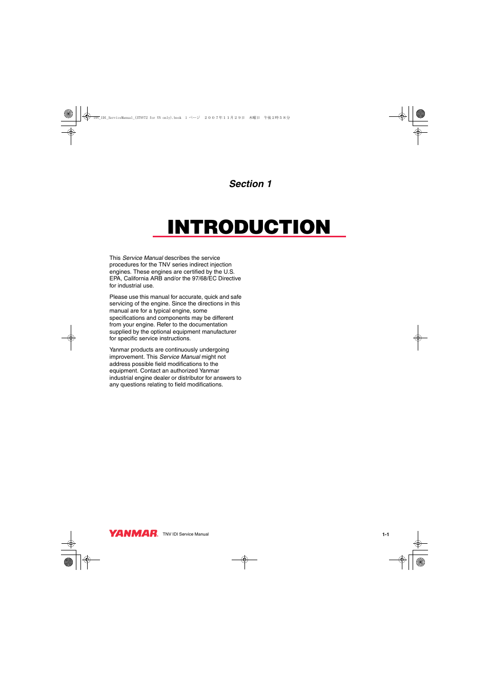 Introduction | Cub Cadet Yanmar 3TNV72 User Manual | Page 6 / 283
