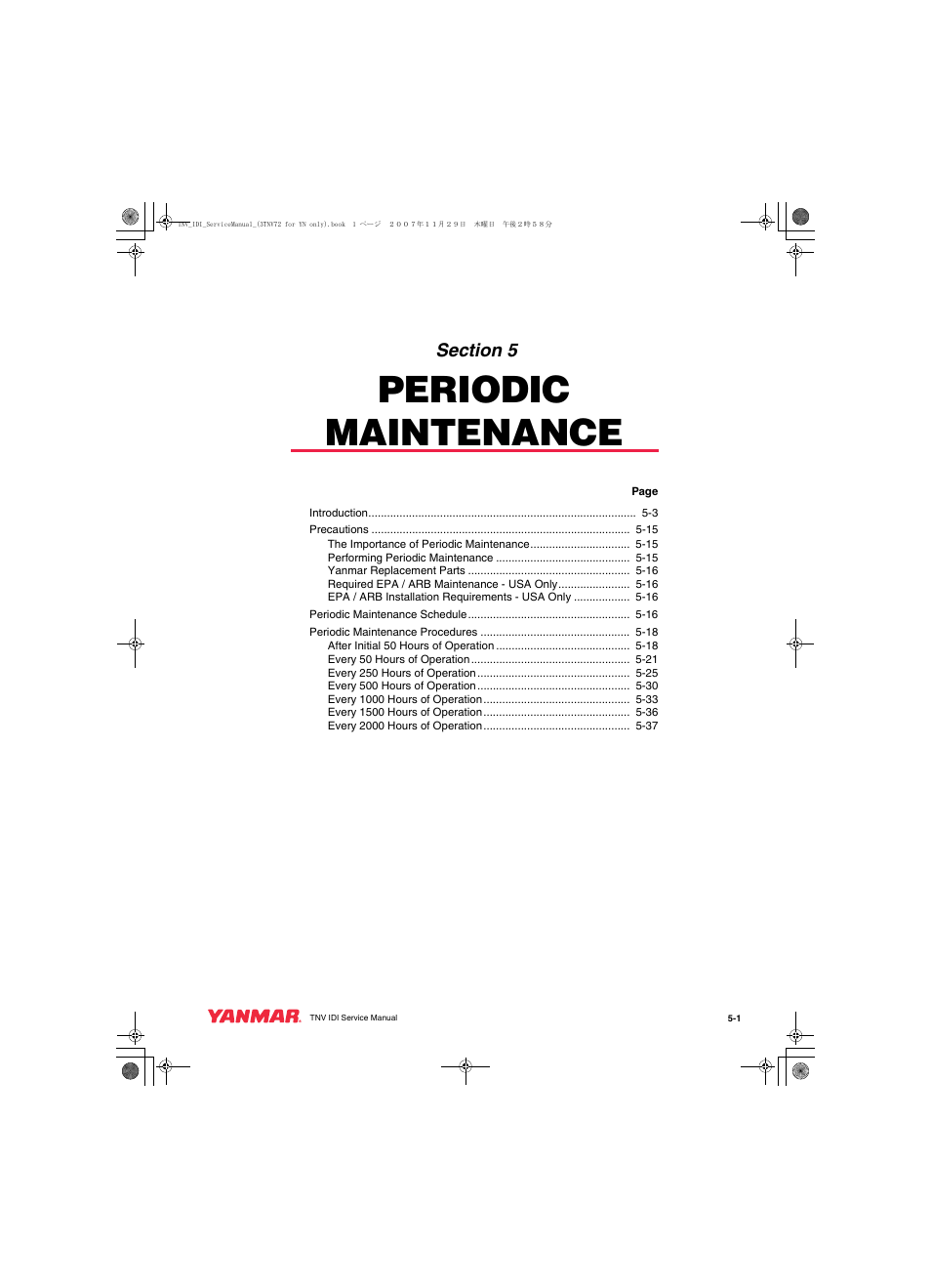 Periodic maintenance | Cub Cadet Yanmar 3TNV72 User Manual | Page 62 / 283