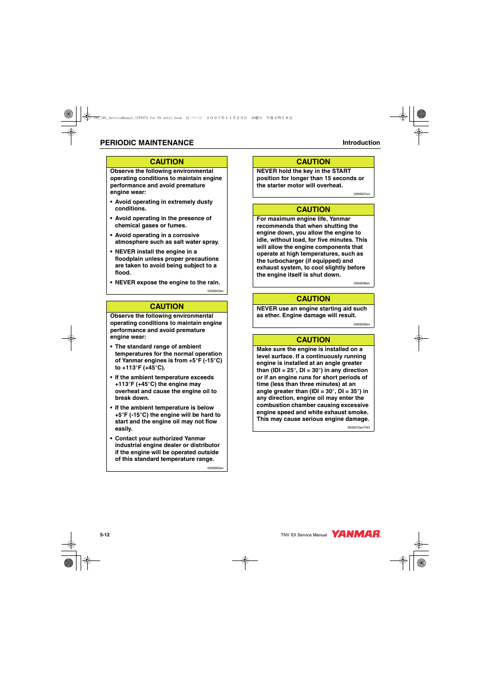 Cub Cadet Yanmar 3TNV72 User Manual | Page 73 / 283