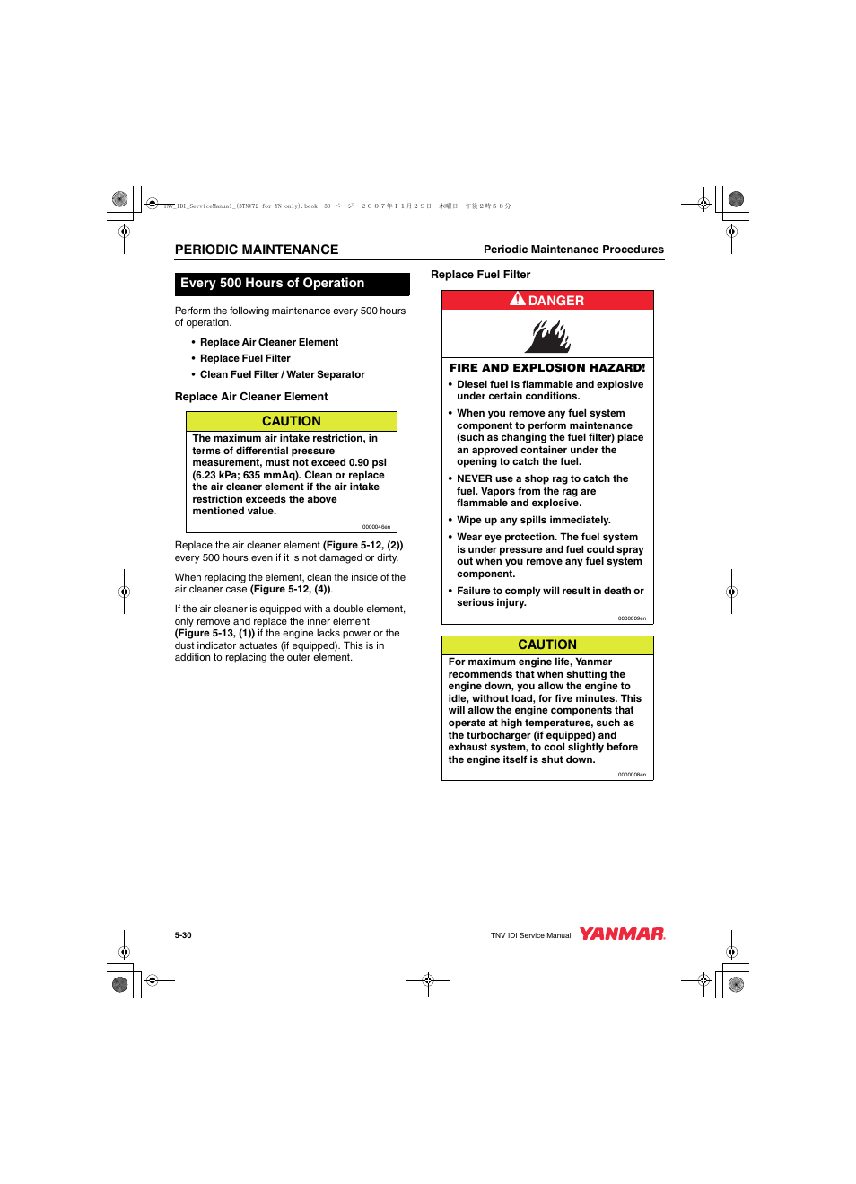 Cub Cadet Yanmar 3TNV72 User Manual | Page 91 / 283