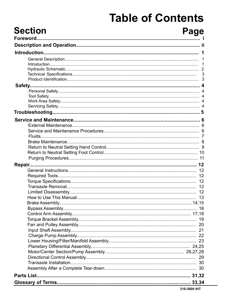 Cub Cadet 310-3000 User Manual | Page 2 / 40