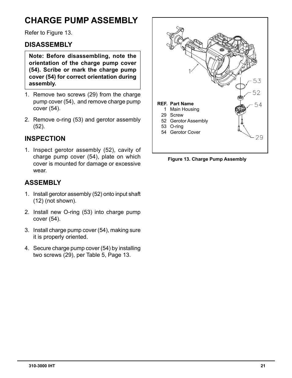 Charge pump assembly | Cub Cadet 310-3000 User Manual | Page 25 / 40
