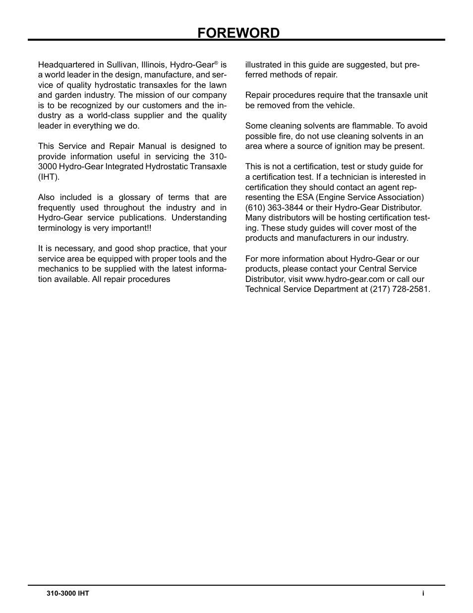 Foreword | Cub Cadet 310-3000 User Manual | Page 3 / 40