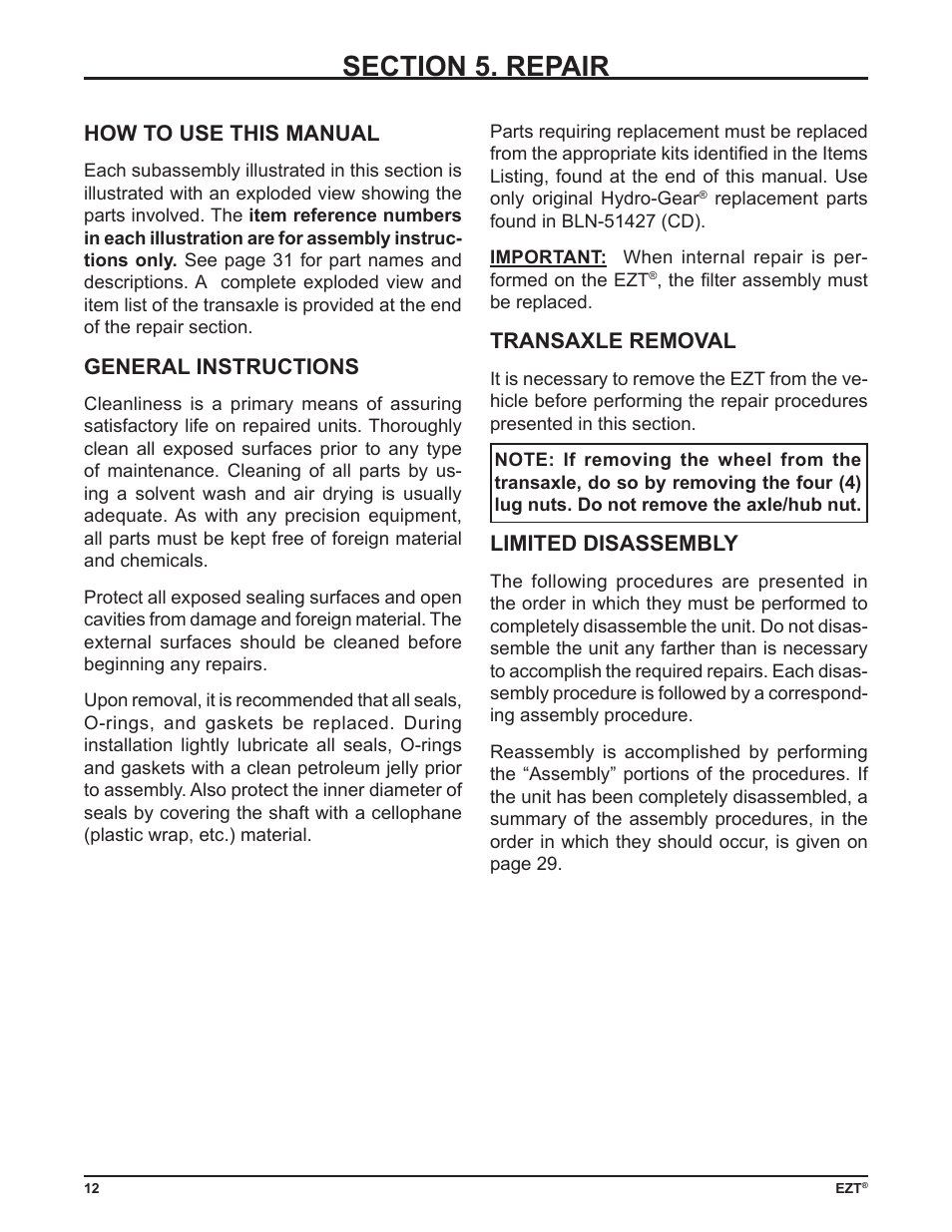 Cub Cadet ZD User Manual | Page 15 / 40