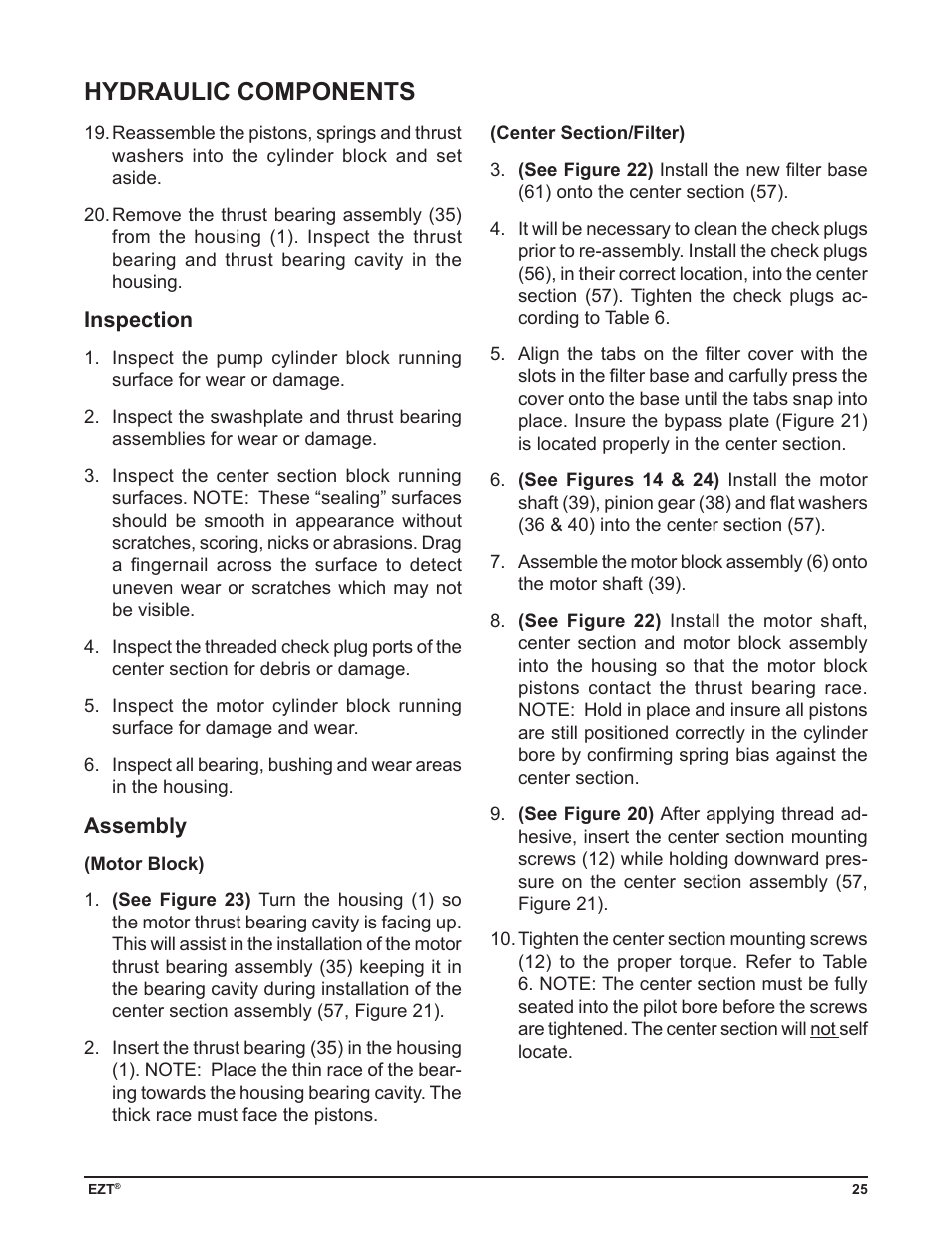 Hydraulic components | Cub Cadet ZD User Manual | Page 28 / 40