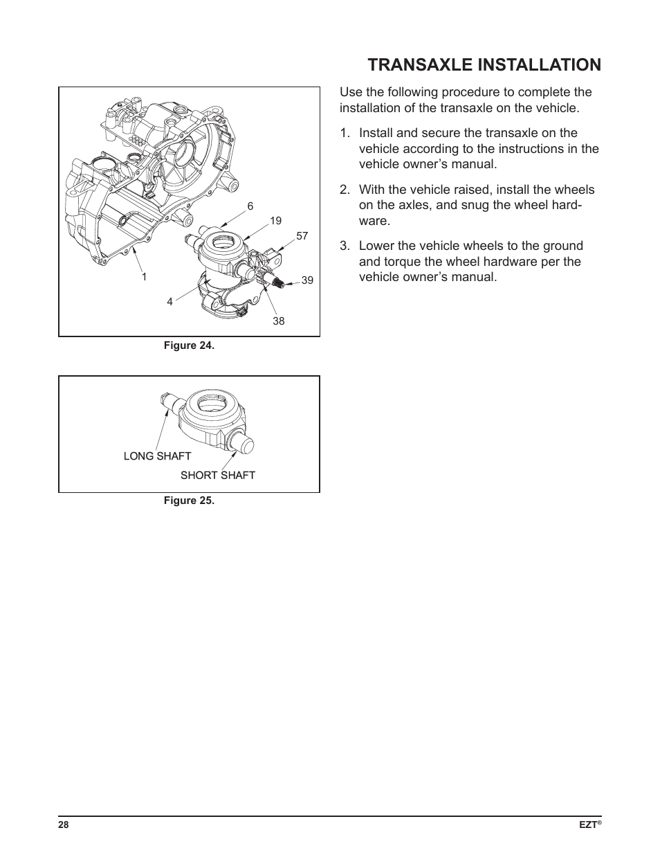 Transaxle installation | Cub Cadet ZD User Manual | Page 31 / 40