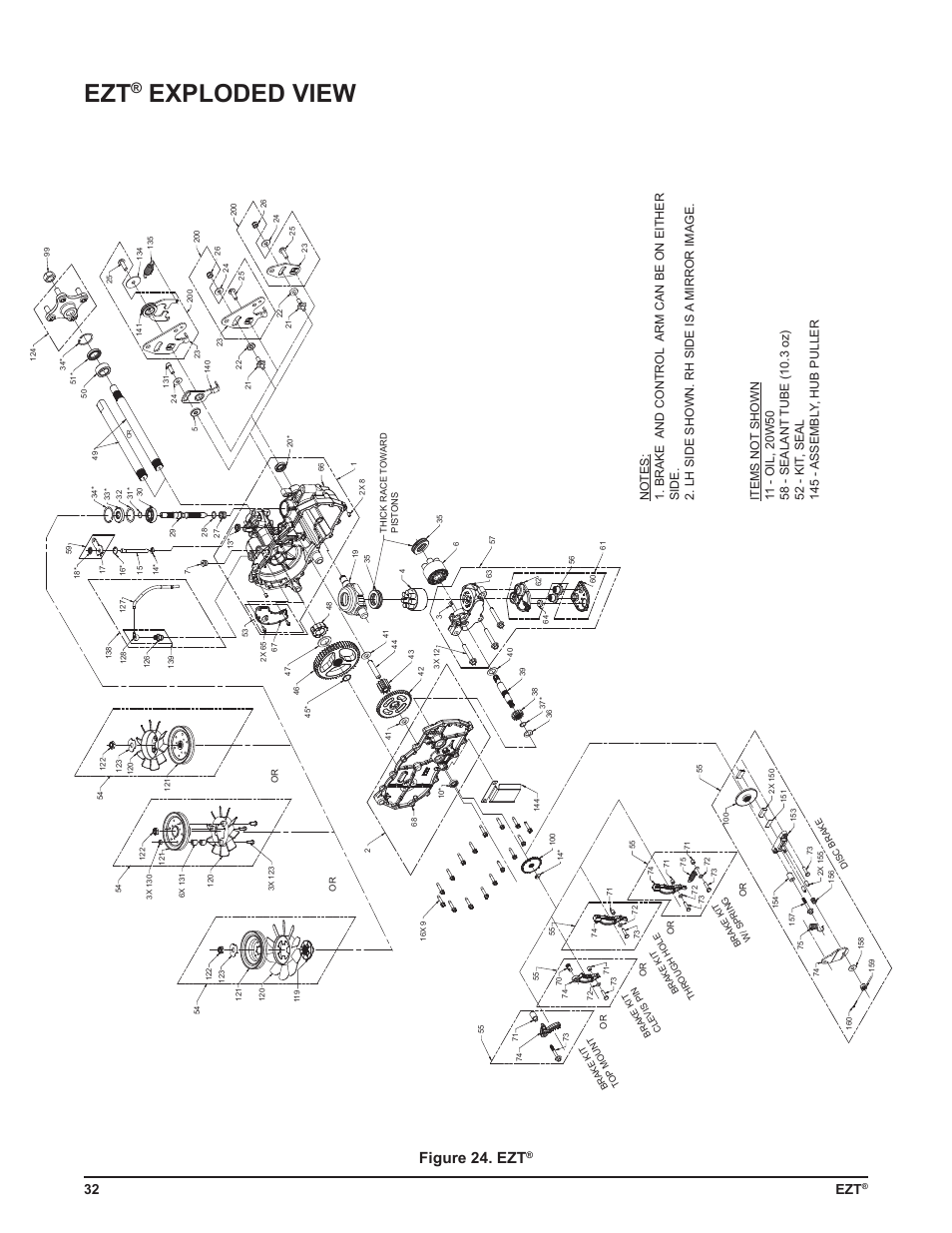 Exploded view, Figure 24. ezt, 32 ezt | Cub Cadet ZD User Manual | Page 35 / 40