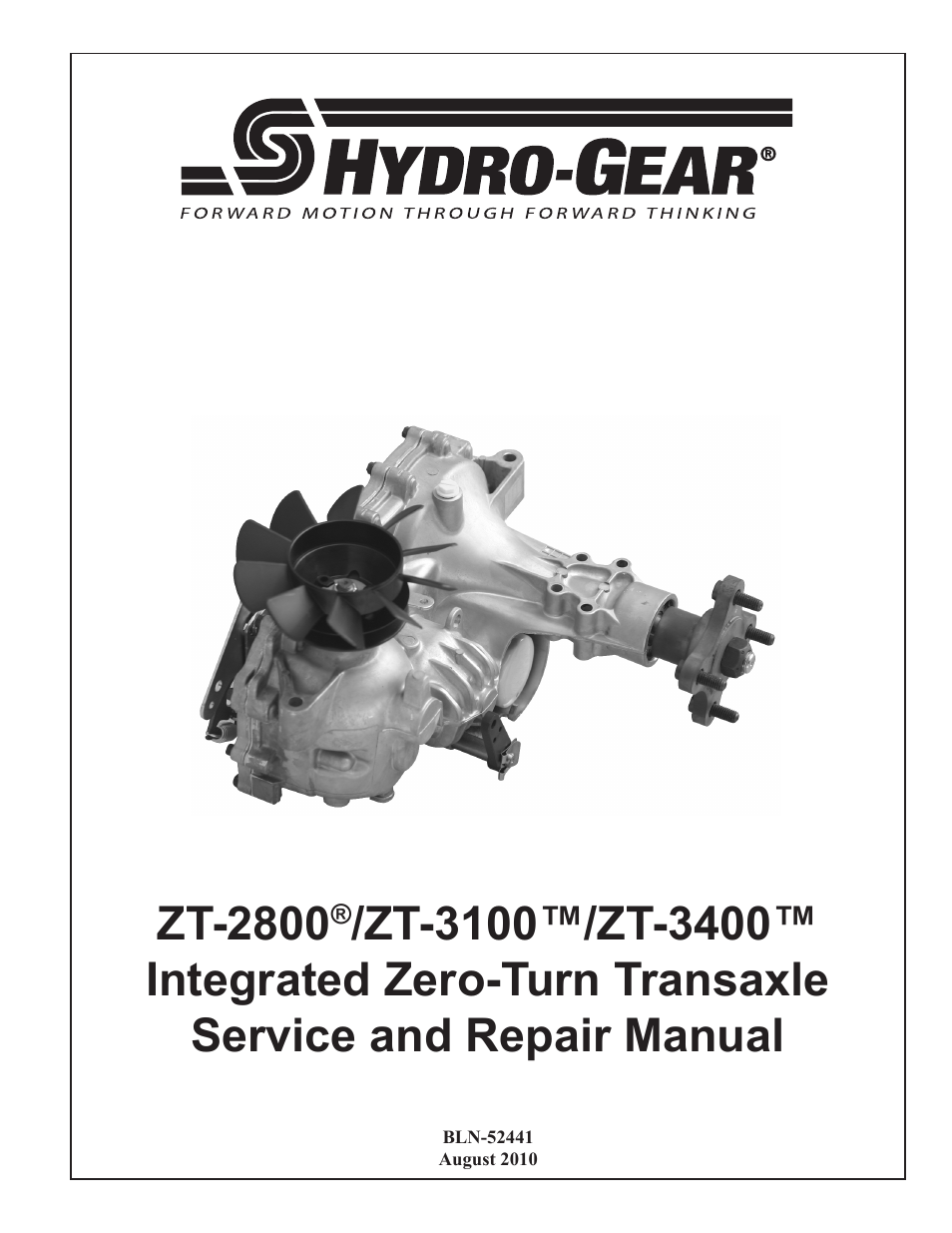 Cub Cadet ZT-3400 User Manual | 52 pages