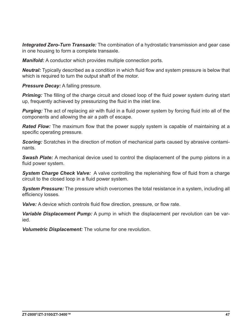 Cub Cadet ZT-3400 User Manual | Page 49 / 52