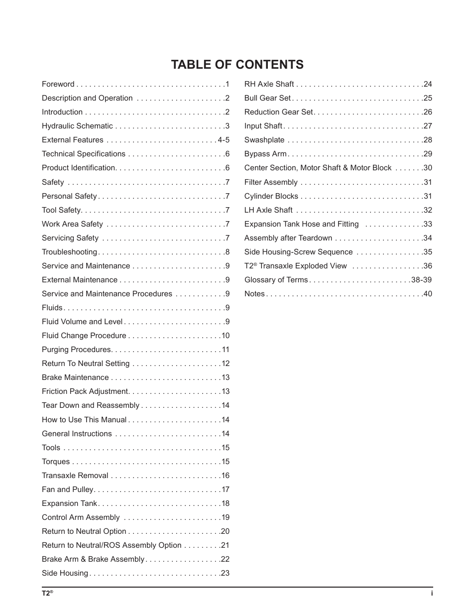 Cub Cadet T2-HP User Manual | Page 4 / 48