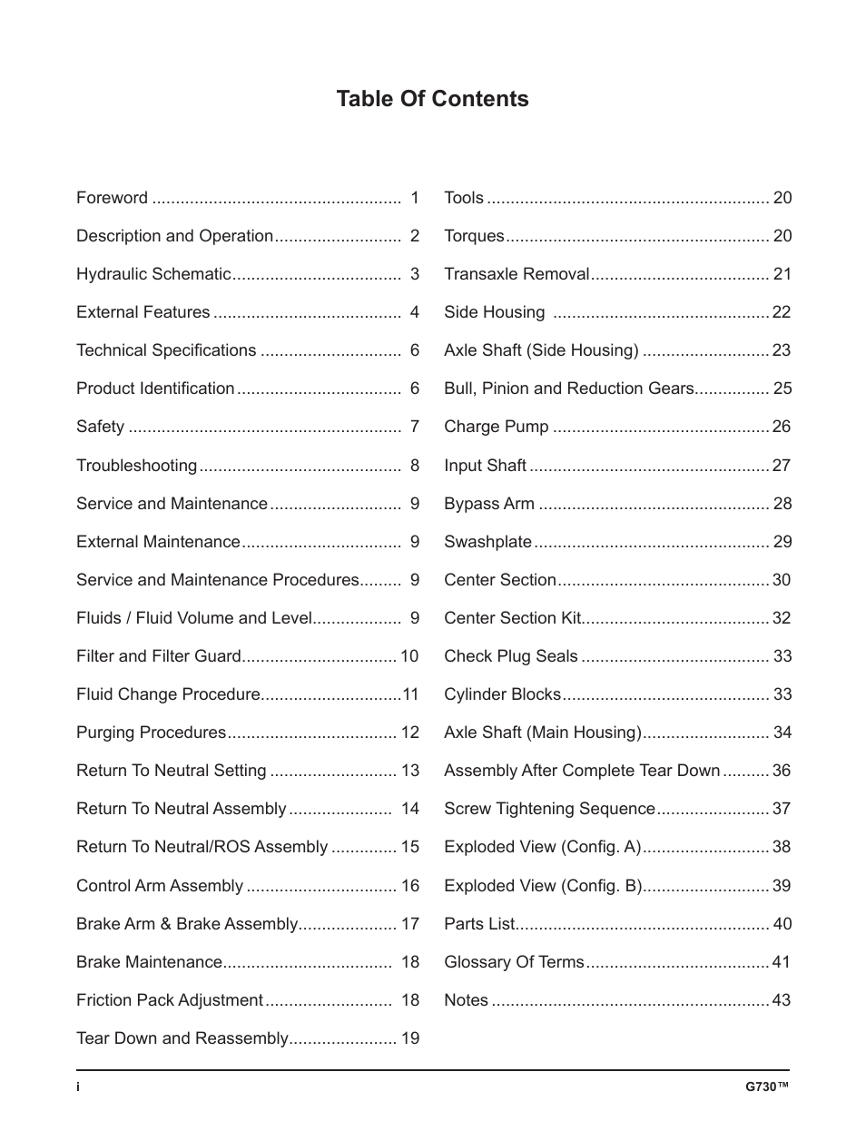 Cub Cadet G730 User Manual | Page 2 / 48
