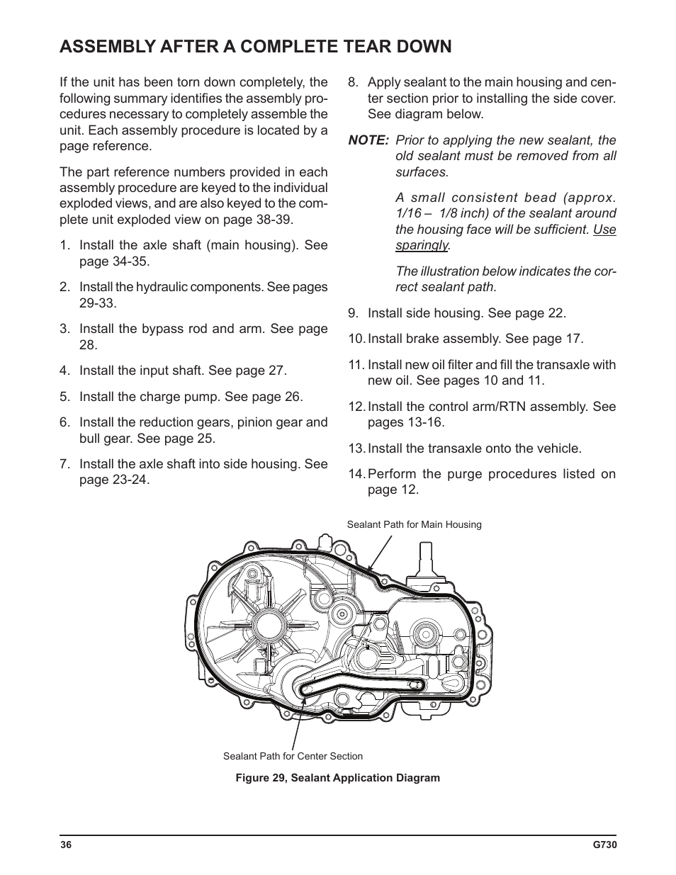 Assembly after a complete tear down | Cub Cadet G730 User Manual | Page 38 / 48