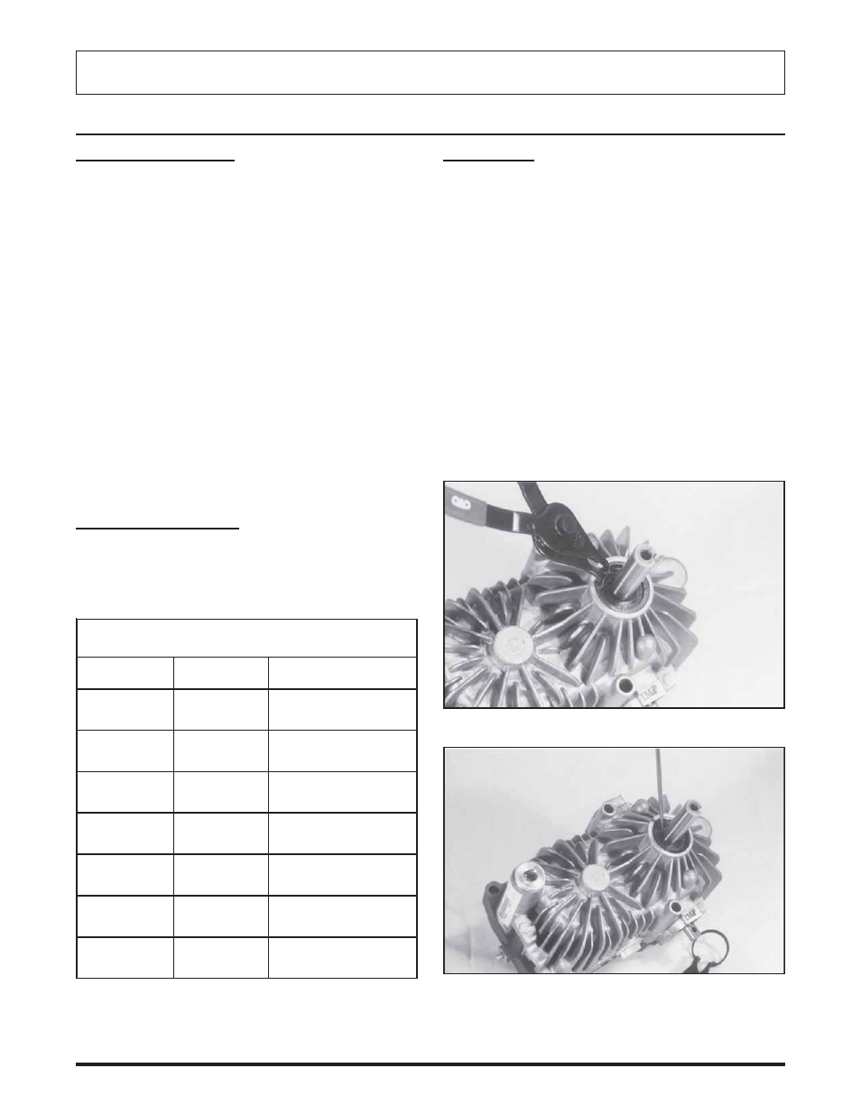 Bdu-10/21, Minor repair, General information | Plug/fitting torques, Shaft seals | Cub Cadet BDU-10/21 User Manual | Page 9 / 28