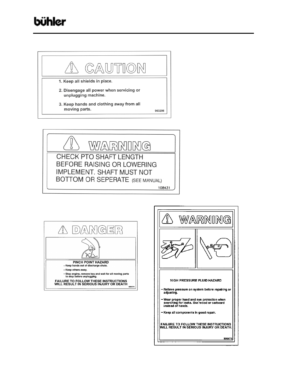 Buhler Commercial Snowblower User Manual | Page 6 / 36