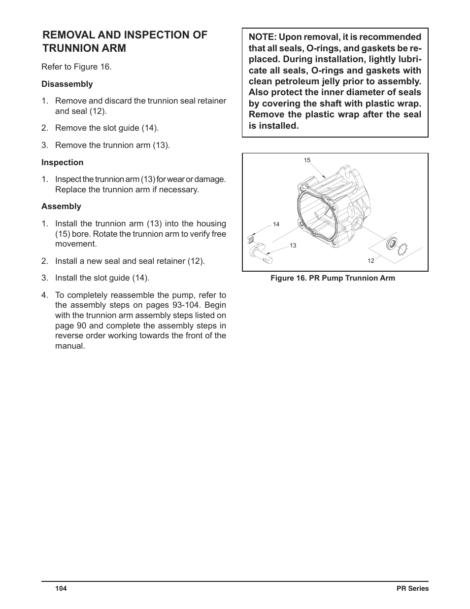 Removal and inspection of trunnion arm | Cub Cadet P Series User Manual | Page 109 / 136