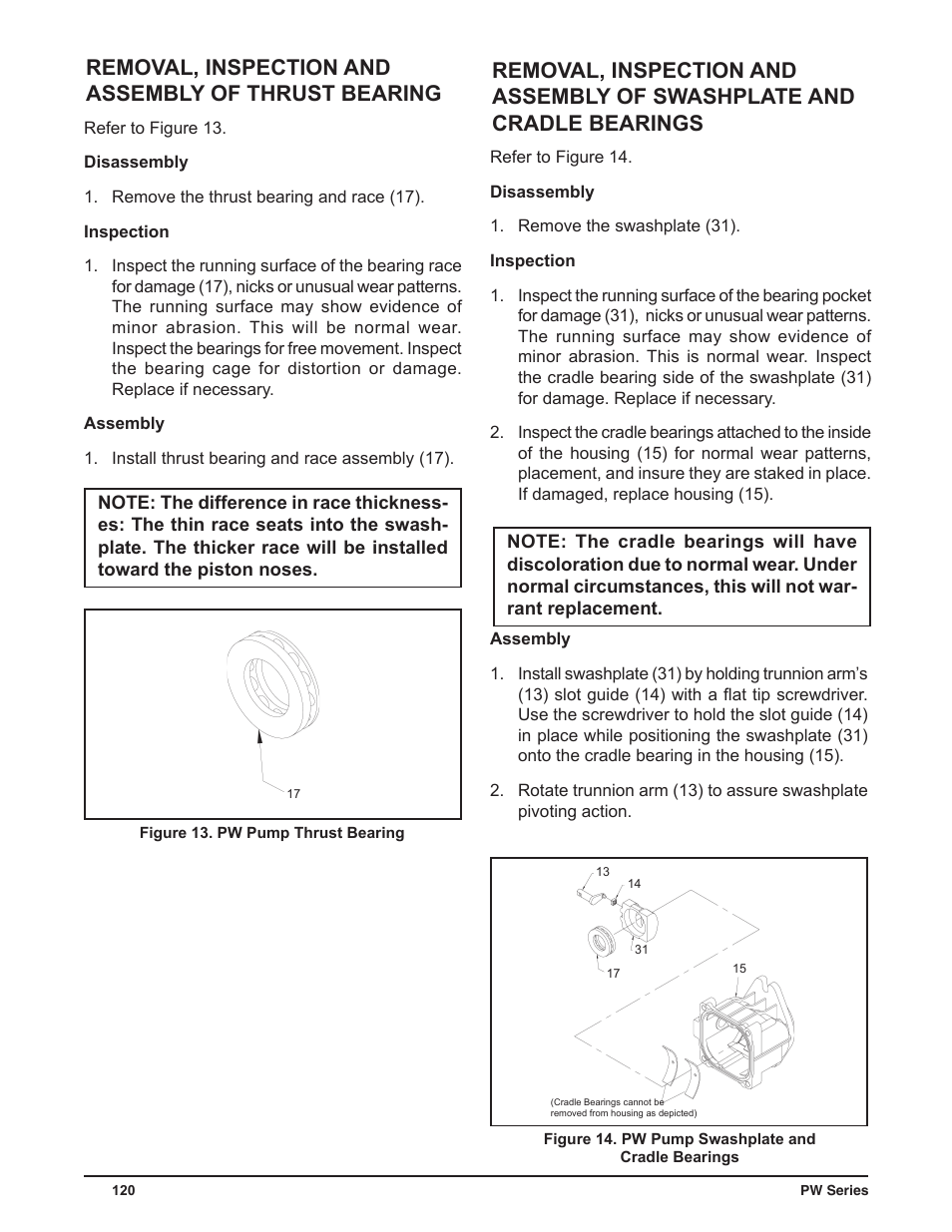 Removal, inspection and assembly of thrust bearing | Cub Cadet P Series User Manual | Page 125 / 136