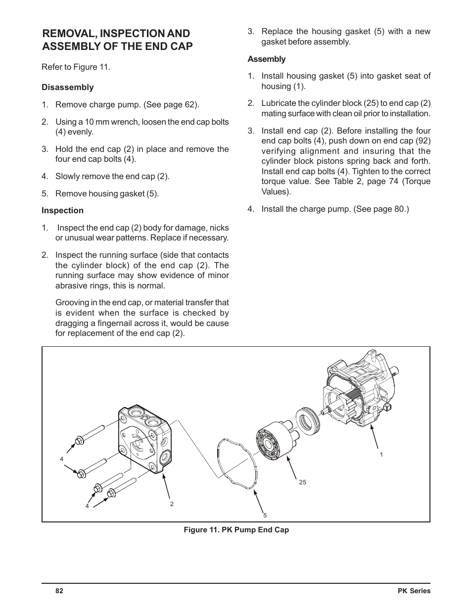 Removal, inspection and assembly of the end cap | Cub Cadet P Series User Manual | Page 87 / 136
