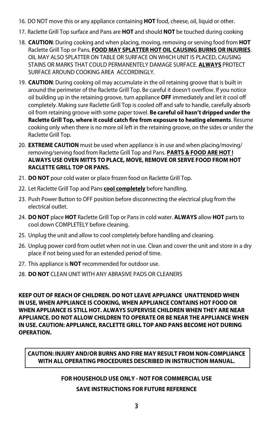 CuiZen Ceragrill Raclette Grill User Manual | Page 3 / 7
