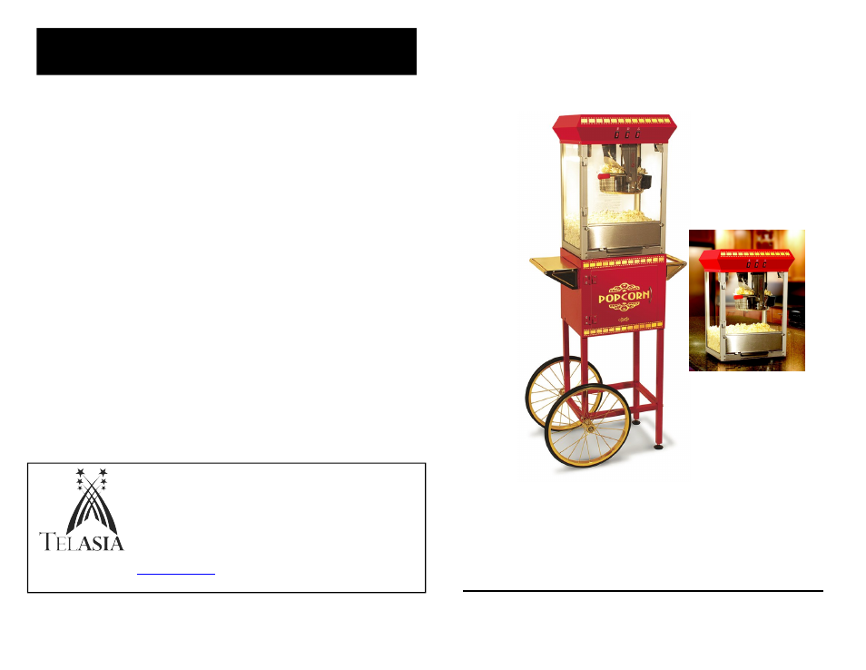 CuiZen 8oz Popcorn Trolley CPM 2008 User Manual | 4 pages