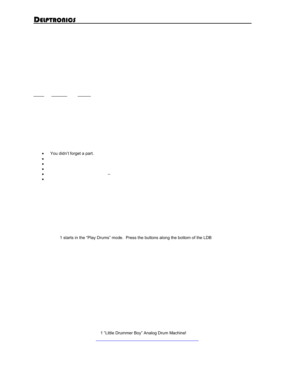 Ldb-1 kit instructions | Delptronics LDB-1 Analog Drum Machine User Manual | Page 6 / 8