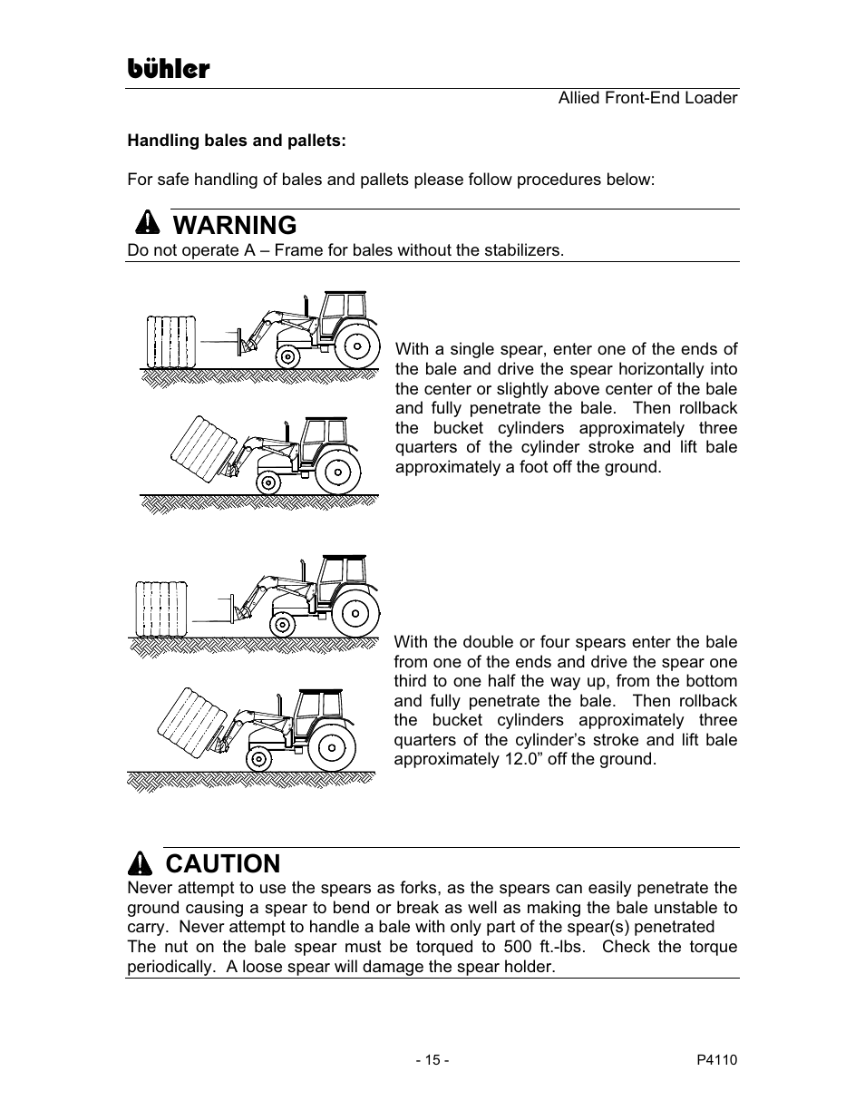 Bühler, Warning, Caution | Buhler 2895 User Manual | Page 17 / 46