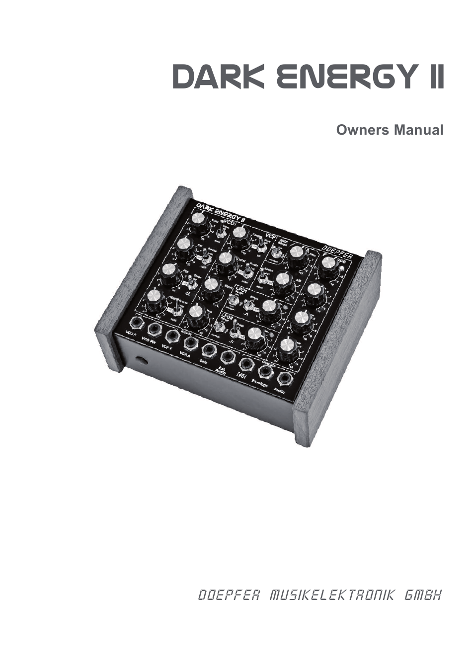 Doepfer Dark Energy II User Manual | 32 pages