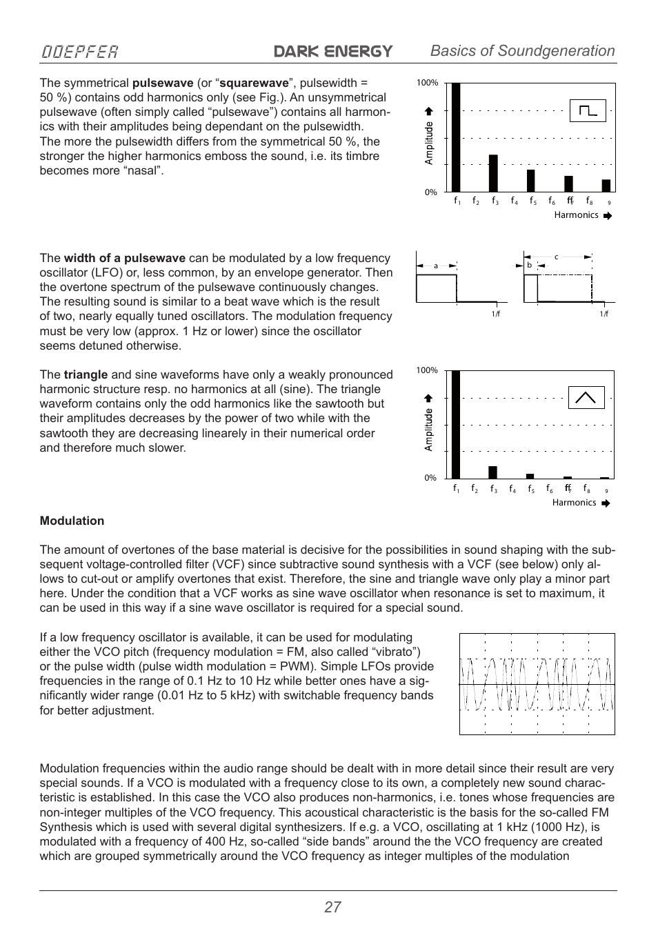 Dark energy doepfer, 27 basics of soundgeneration | Doepfer Dark Energy I  (device no longer available) User Manual | Page 27 / 44