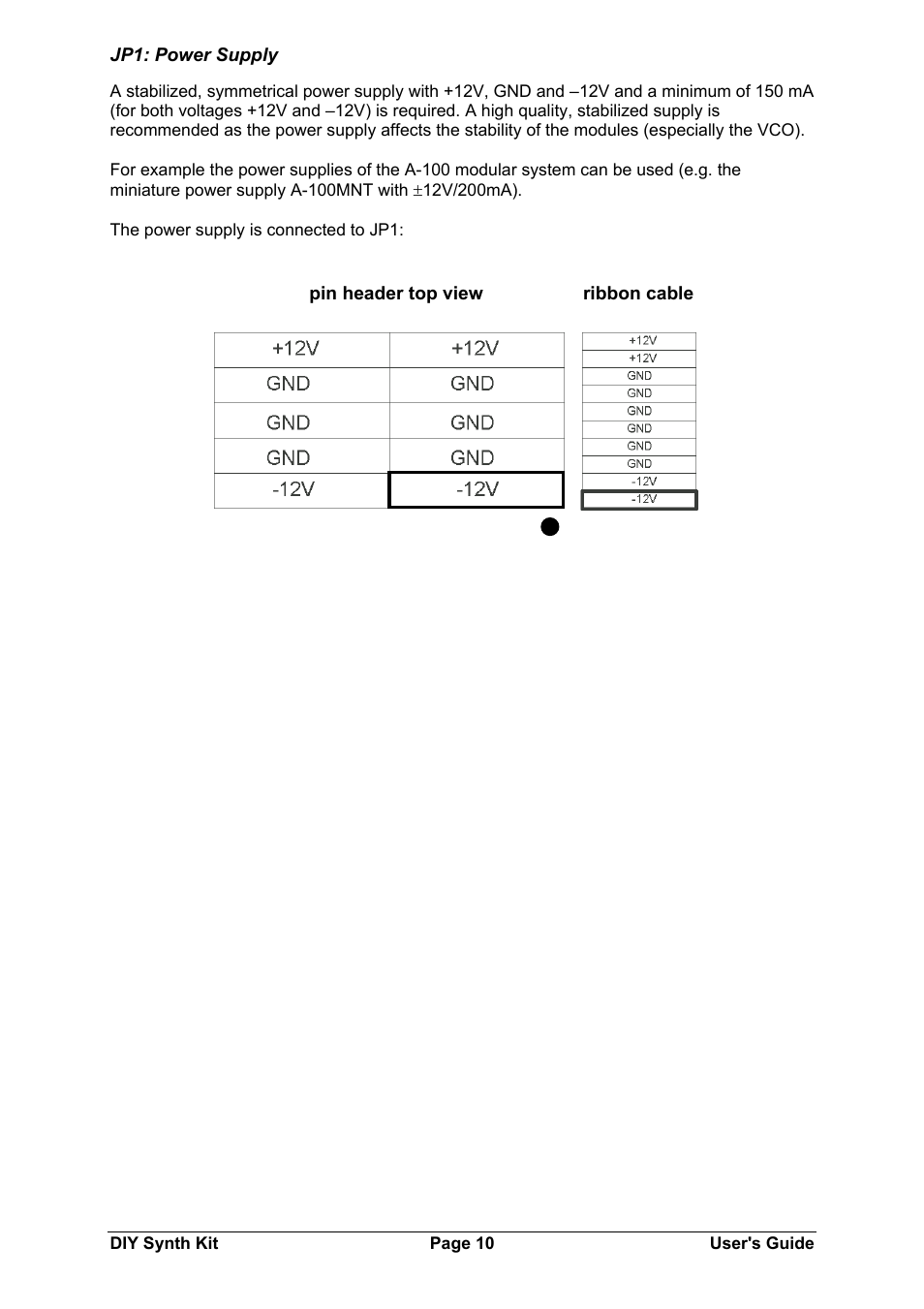 Doepfer DIY Synth do-it-yourself analog synthesizer User Manual | Page 10 / 24