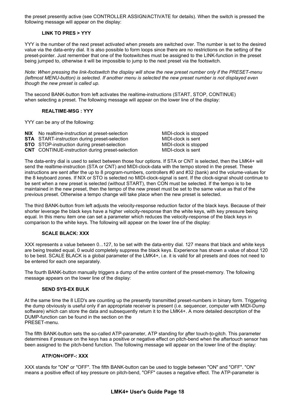 Doepfer LMK4+ Midi Master Keyboard (new version with USB) User Manual | Page 18 / 24