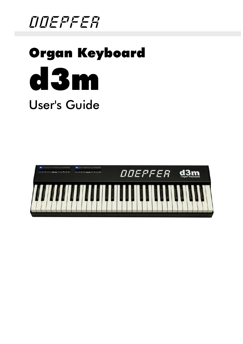 Doepfer d3m Midi Organ Keyboard User Manual | 12 pages