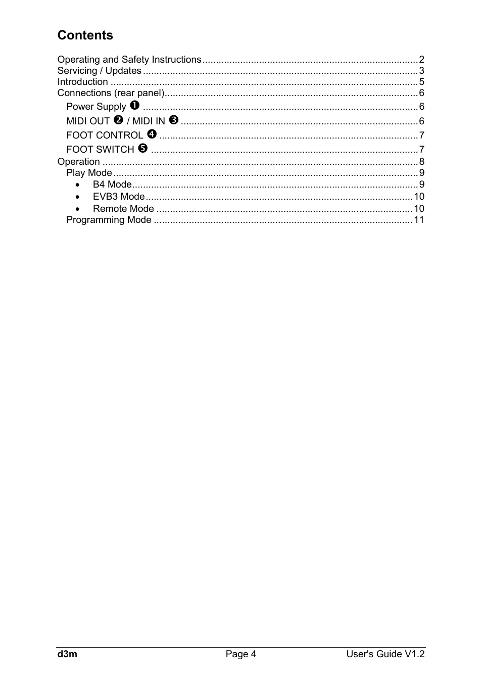 Doepfer d3m Midi Organ Keyboard User Manual | Page 4 / 12