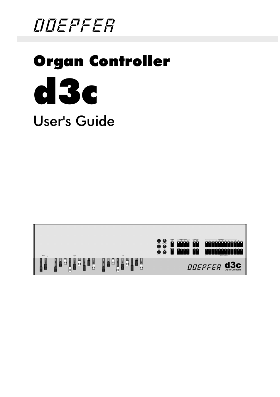 Doepfer d3c Midi/USB Organ Controller User Manual | 16 pages