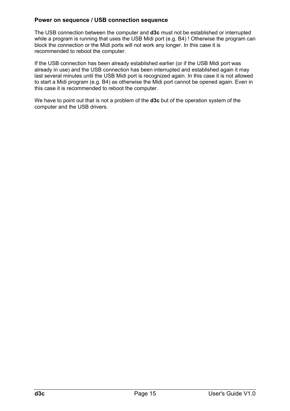 Doepfer d3c Midi/USB Organ Controller User Manual | Page 15 / 16