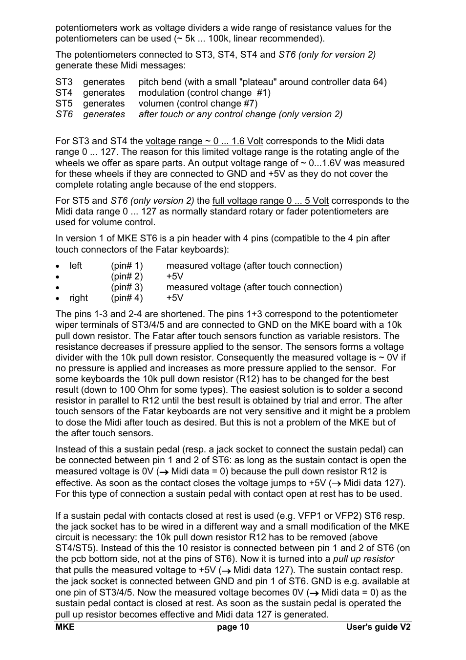 Doepfer MKE Universal Midi Keyboard Electronics Kit User Manual | Page 10 / 17