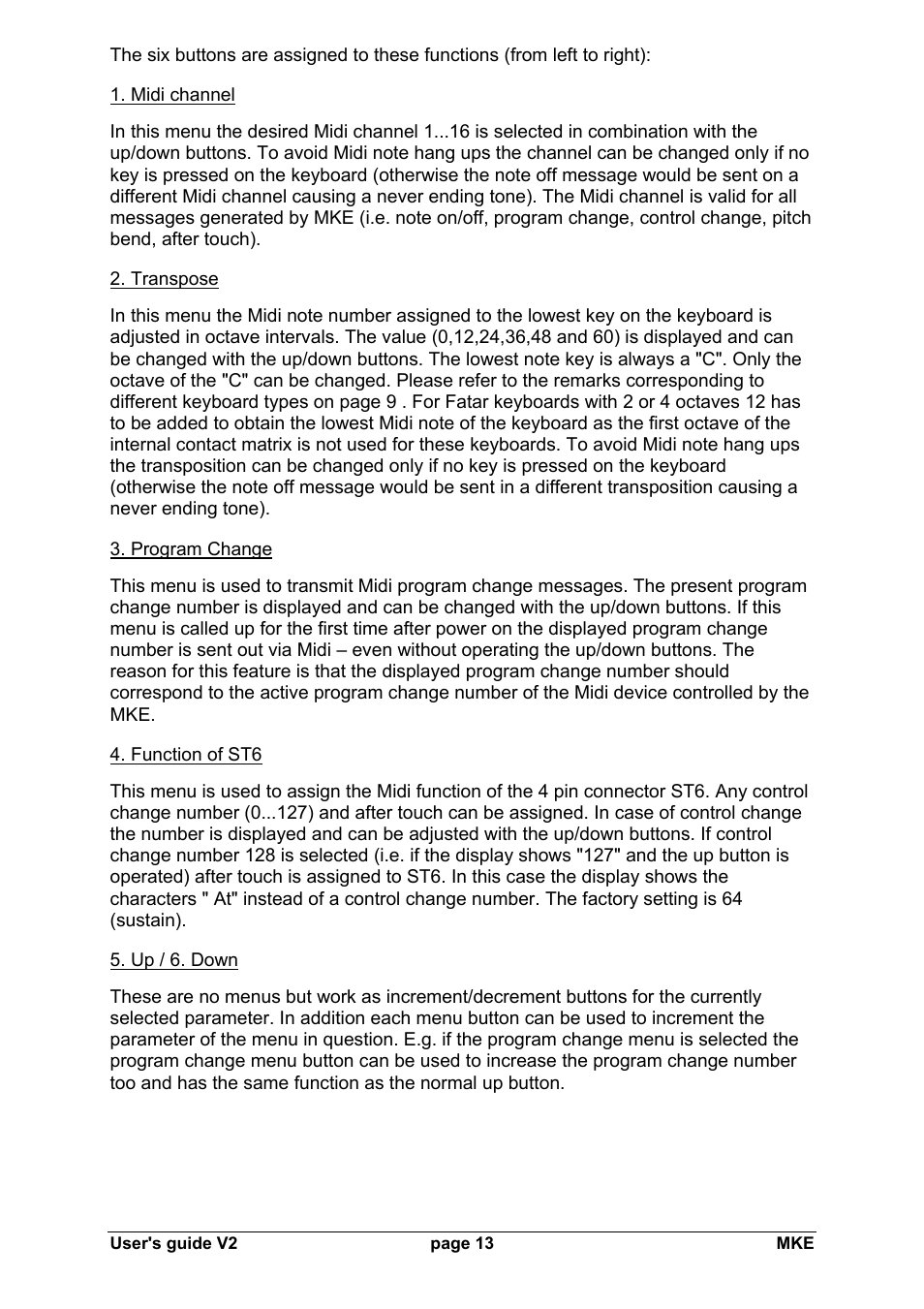 Doepfer MKE Universal Midi Keyboard Electronics Kit User Manual | Page 13 / 17