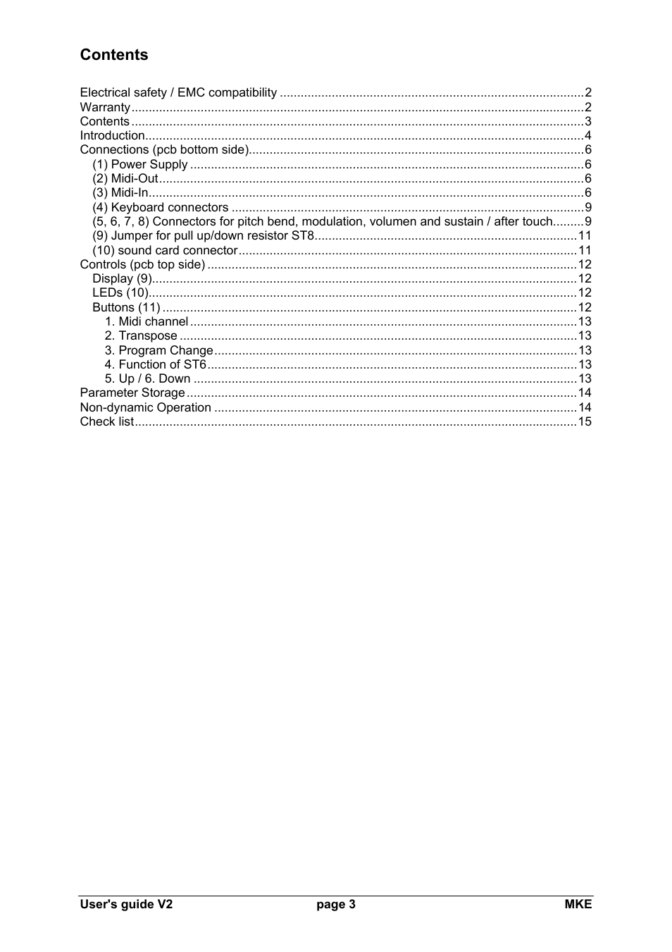 Doepfer MKE Universal Midi Keyboard Electronics Kit User Manual | Page 3 / 17
