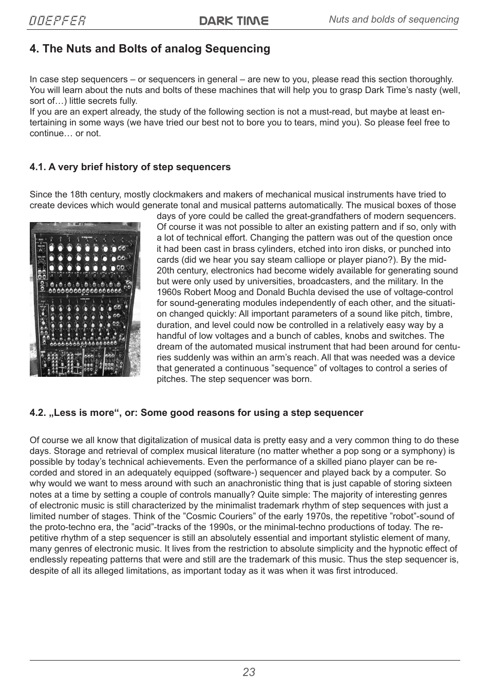 Dark time doepfer, 23 4. the nuts and bolts of analog sequencing | Doepfer Dark Time Sequencer User Manual | Page 23 / 28