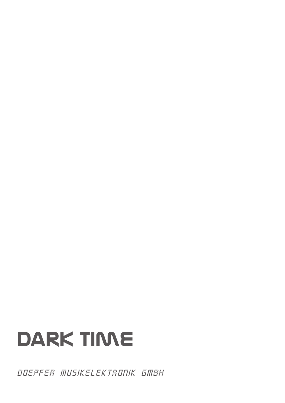 Dark time | Doepfer Dark Time Sequencer User Manual | Page 28 / 28