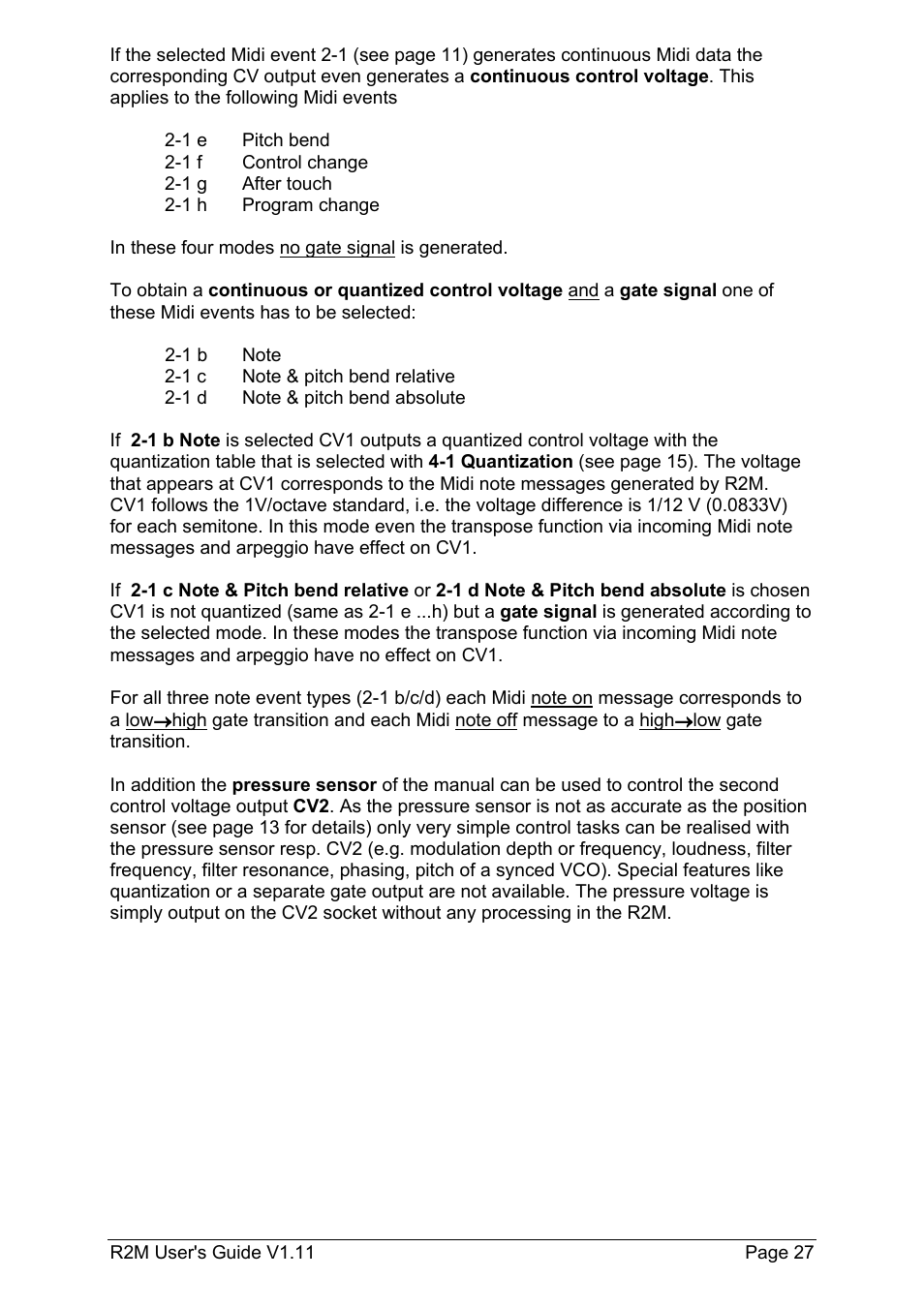 Doepfer R2M Midi-Ribbon-Controller User Manual | Page 27 / 28