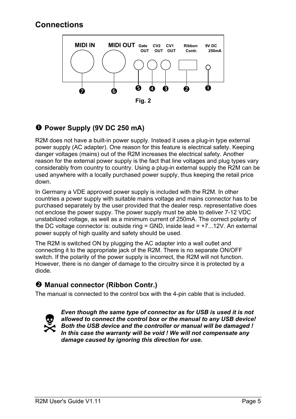 Doepfer R2M Midi-Ribbon-Controller User Manual | Page 5 / 28