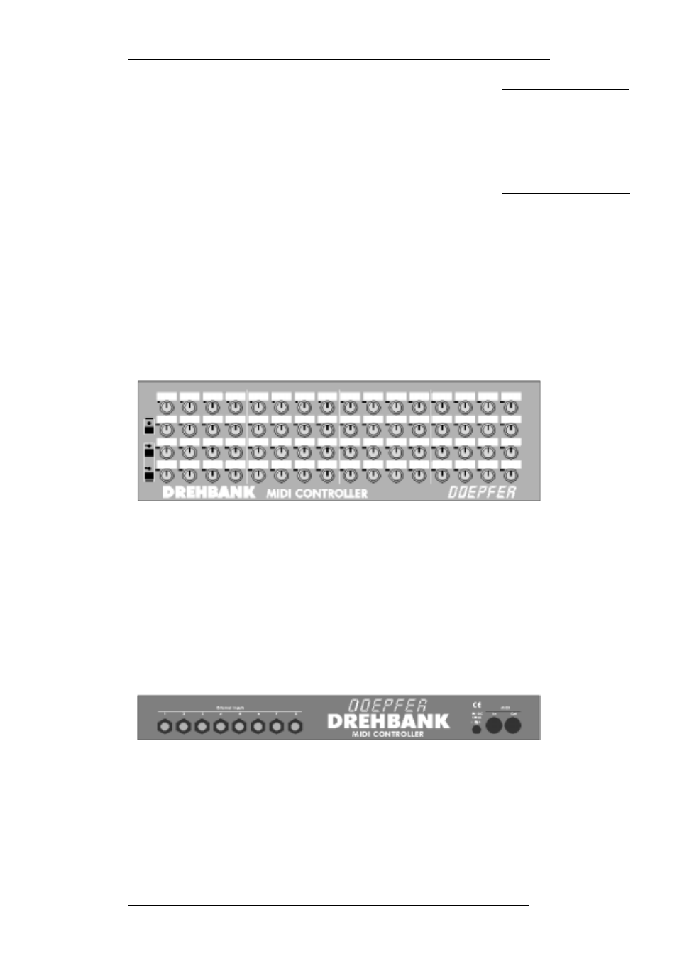 Installation, The hardware unit, Drehbank | Chapter | Doepfer Drehbank Midi Control Box (device no longer available) User Manual | Page 8 / 39