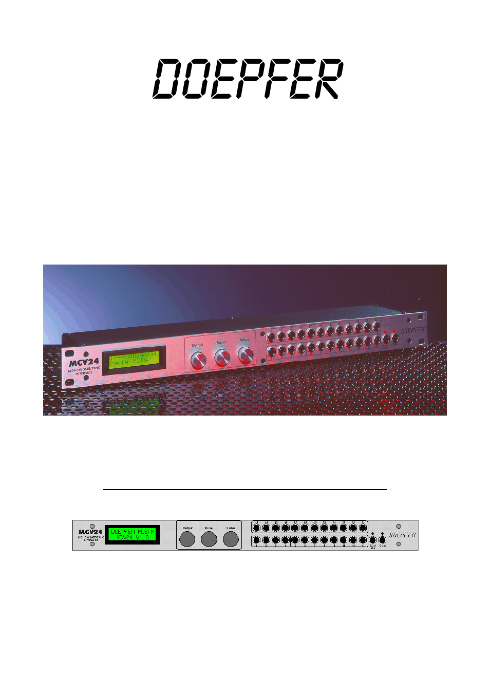Doepfer MCV24 Midi CV/Gate/Sync Interface (device no longer available) User Manual | 25 pages