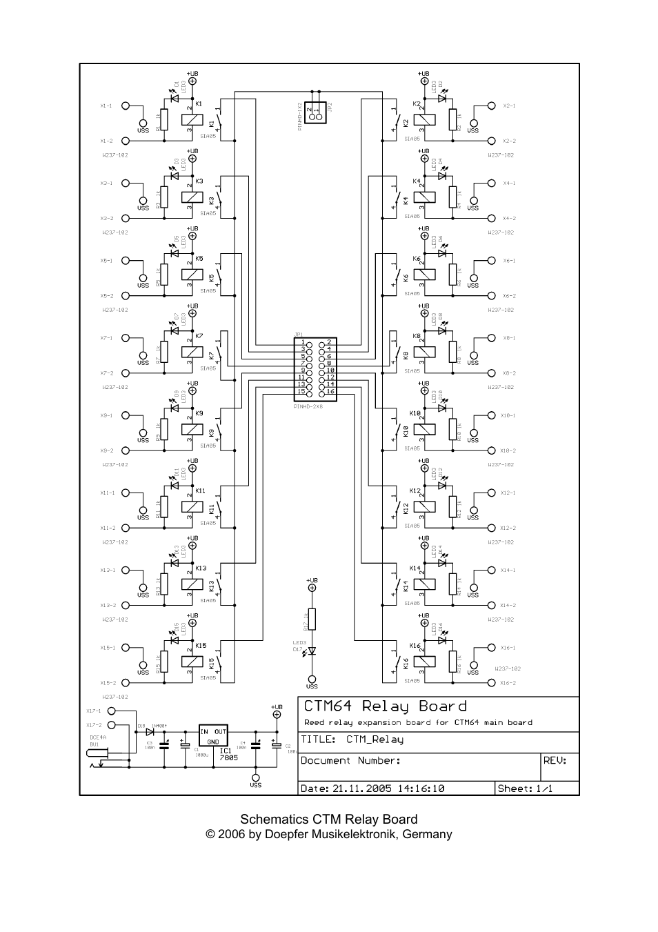 Doepfer CTM64 Relay Board User Manual | Page 7 / 8