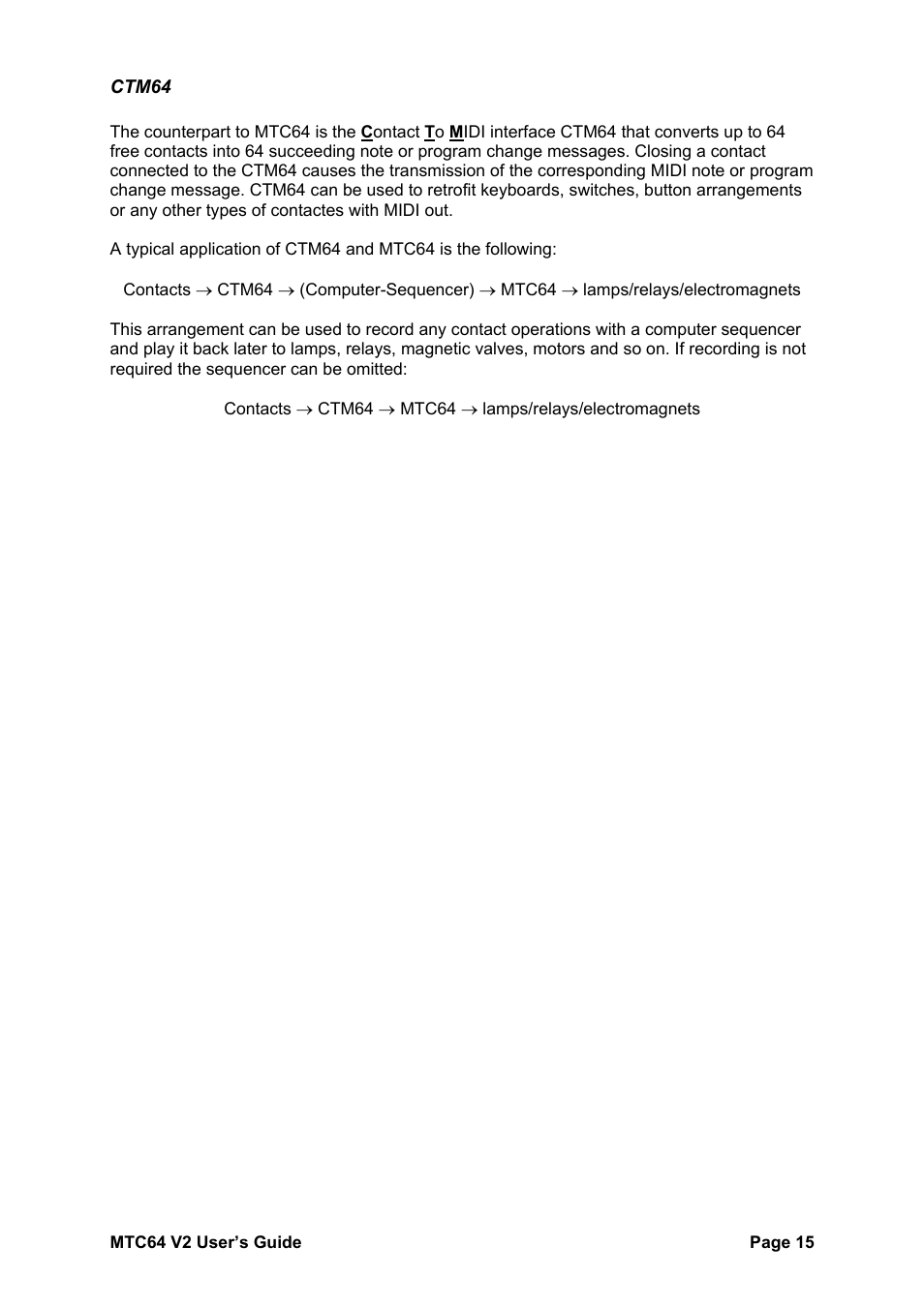 Doepfer MTC64 Midi to Gate Interface  (main board) User Manual | Page 15 / 16