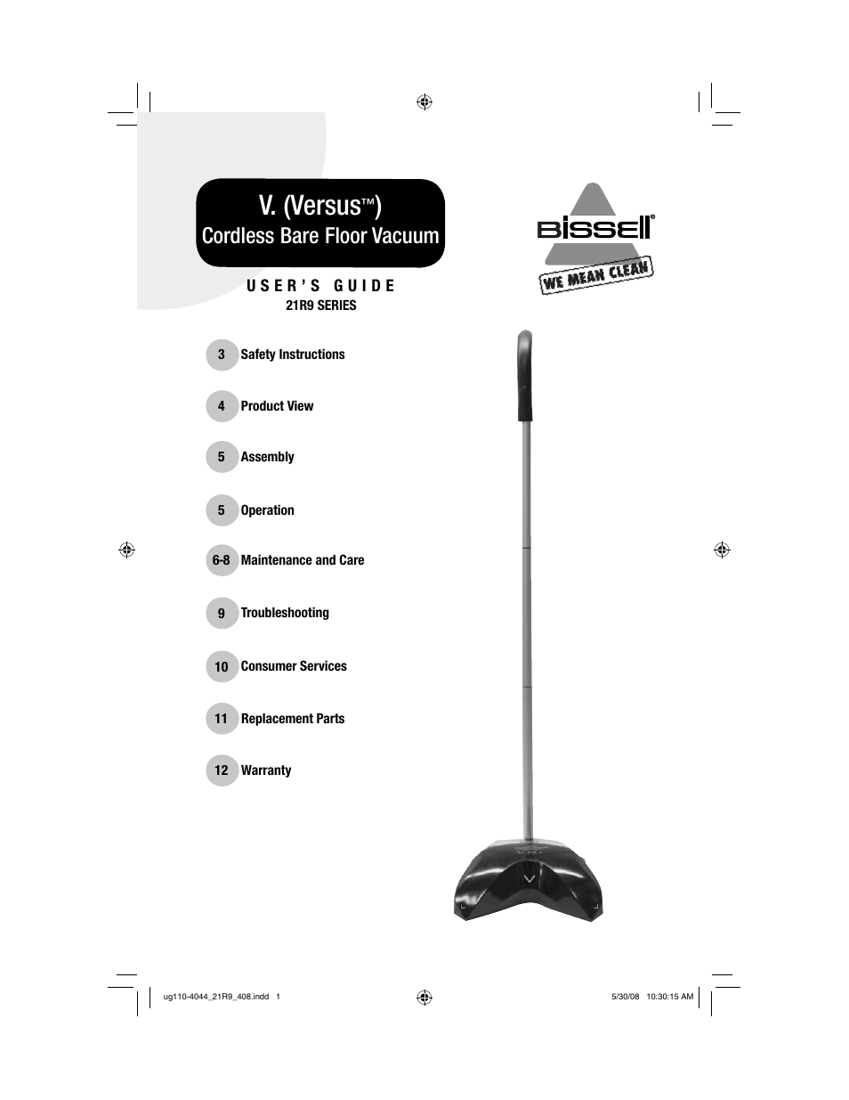 Bissell 21R9 User Manual | 12 pages