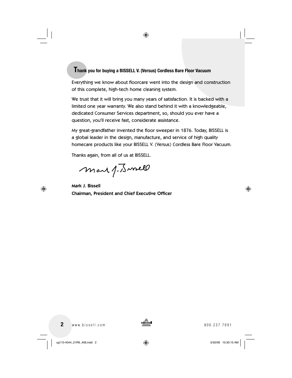 Bissell 21R9 User Manual | Page 2 / 12