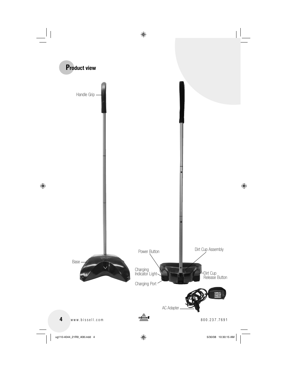 Roduct view | Bissell 21R9 User Manual | Page 4 / 12