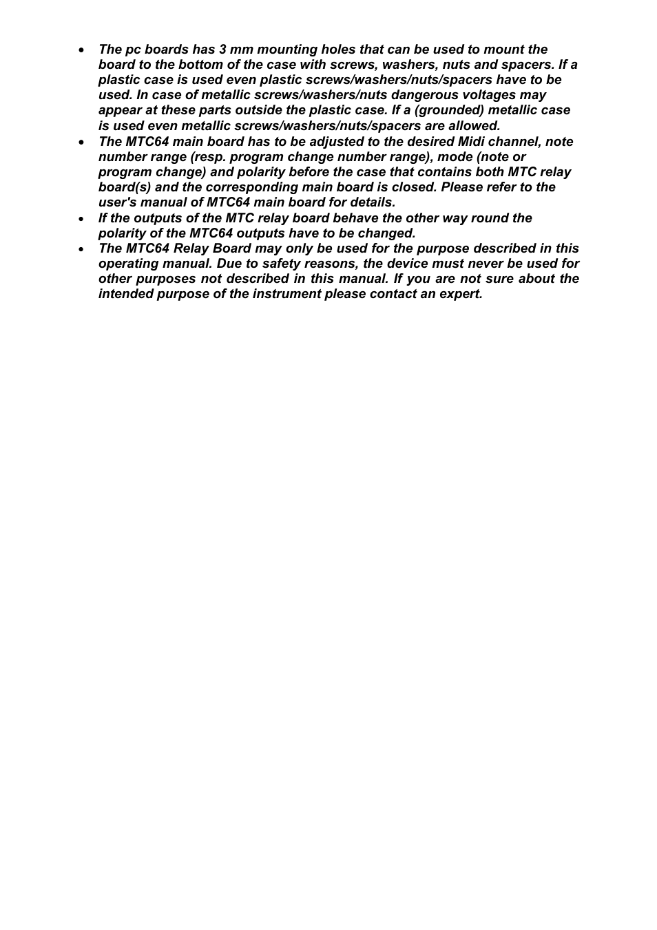 Doepfer MTC64 Relay Board User Manual | Page 2 / 8
