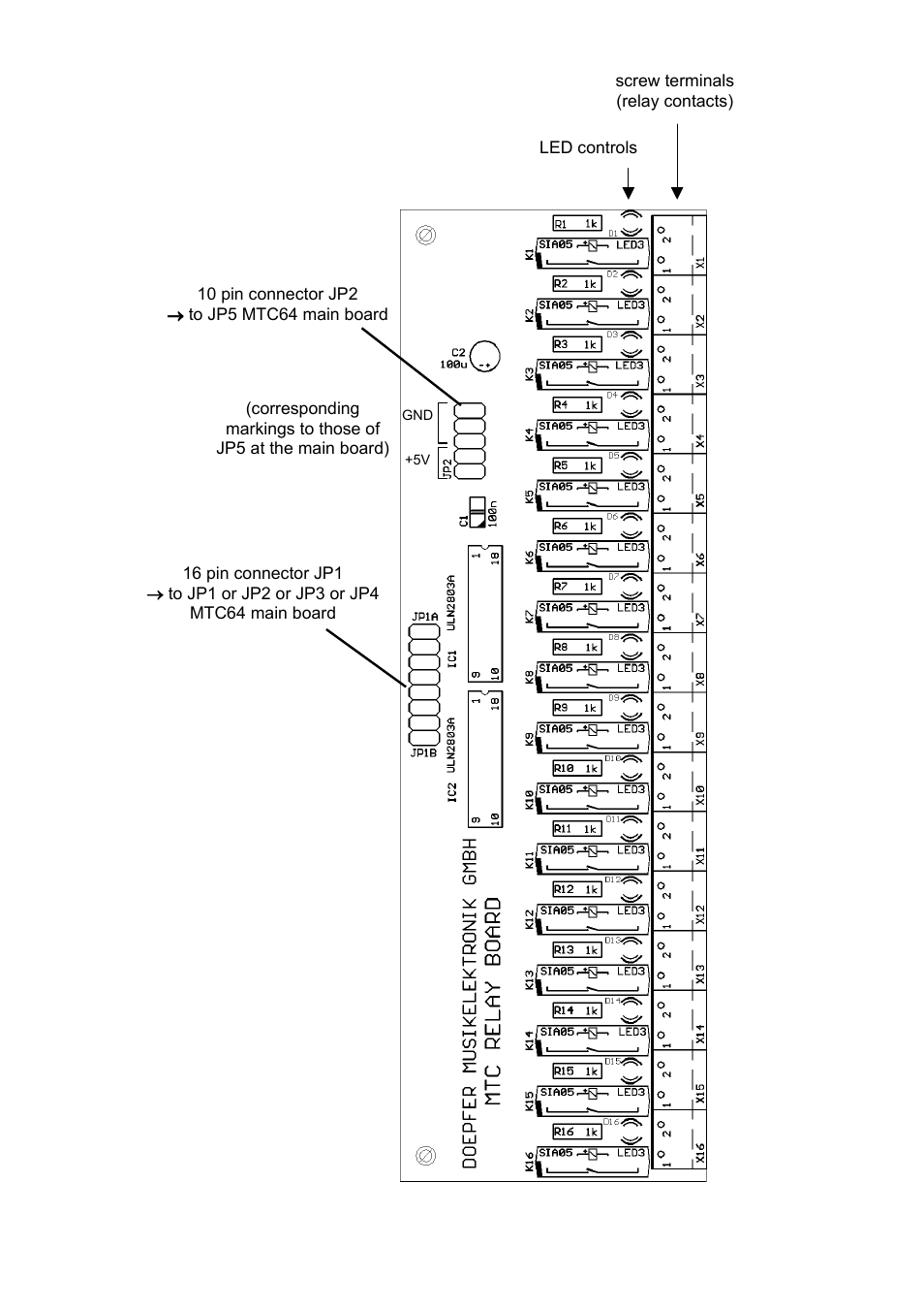 Doepfer MTC64 Relay Board User Manual | Page 5 / 8