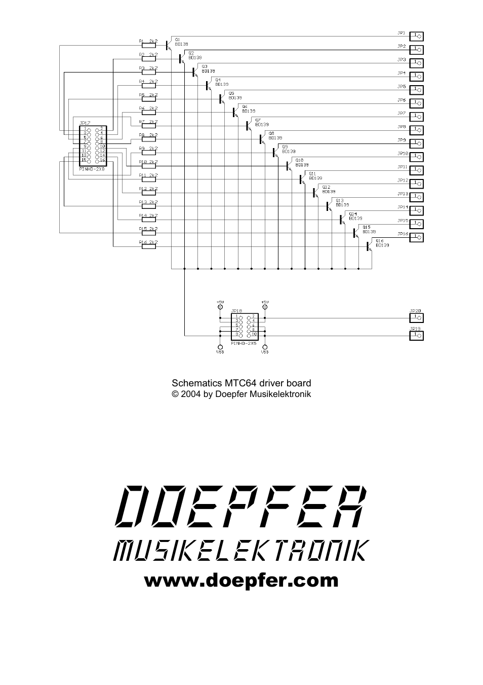 Doepfer, Musikelektronik | Doepfer MTC64 Output Board (transistor driver board) User Manual | Page 4 / 4